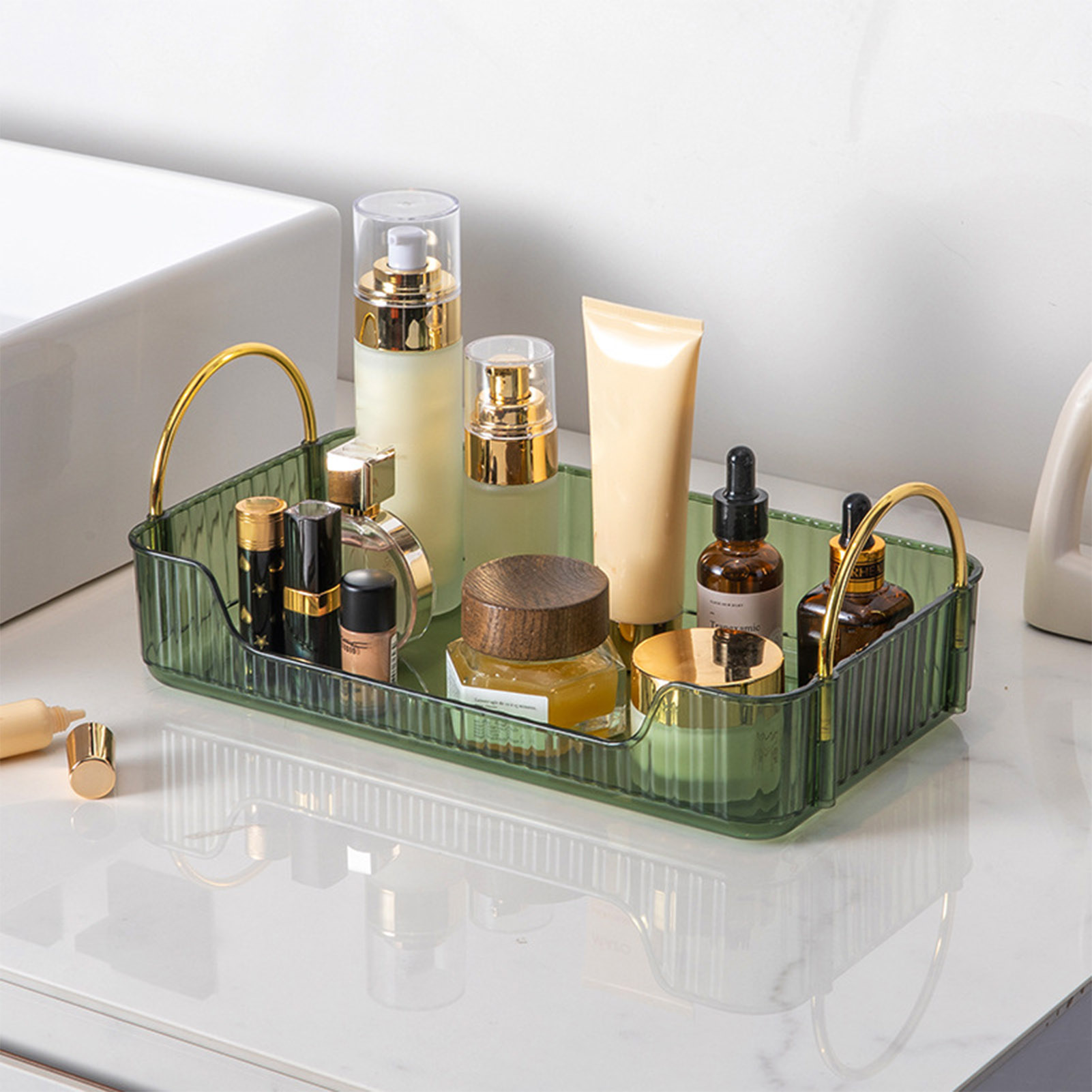 Drawer Organizer Tray - Organizador de baño de lujo, estante