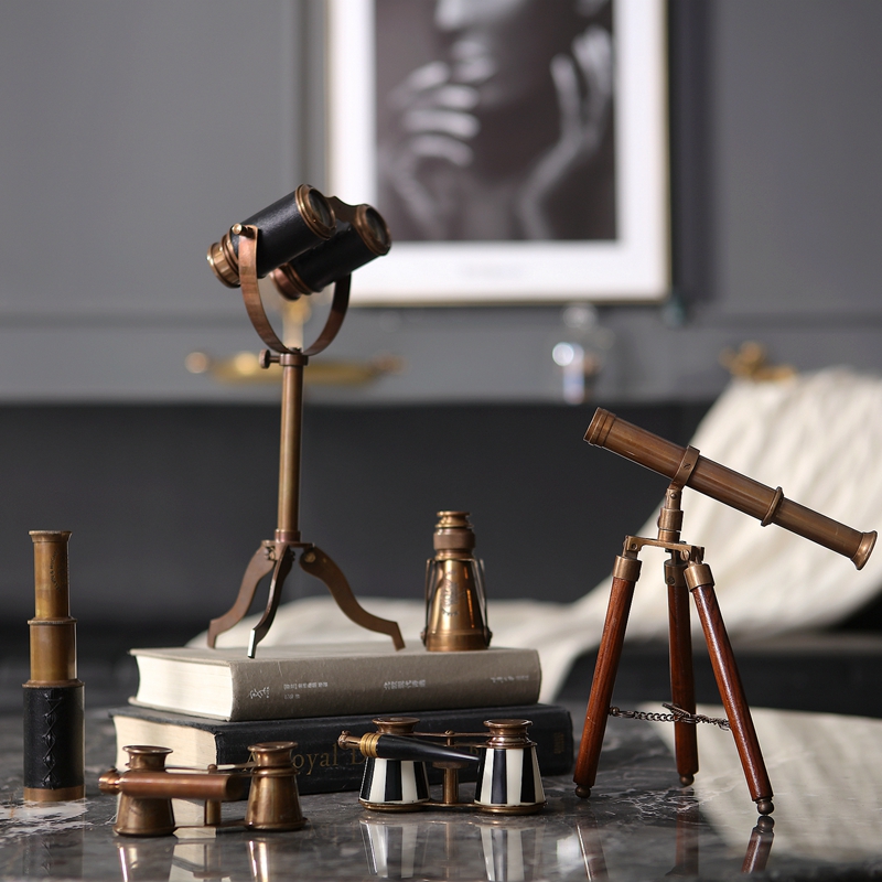 Office Furniture At Home - Telescopio Retro de latón tallado, decoración