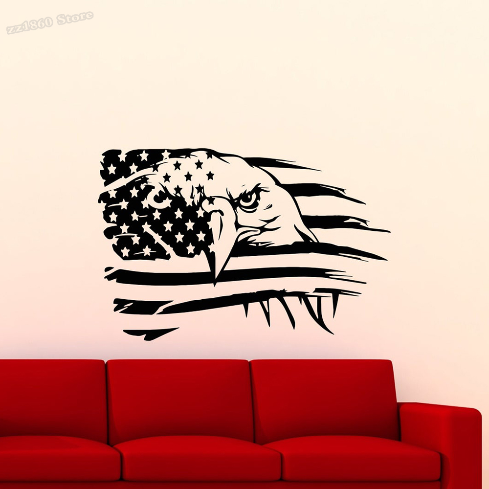 Office Furniture In Usa - Americano bandera para pared calcomanía pegatina