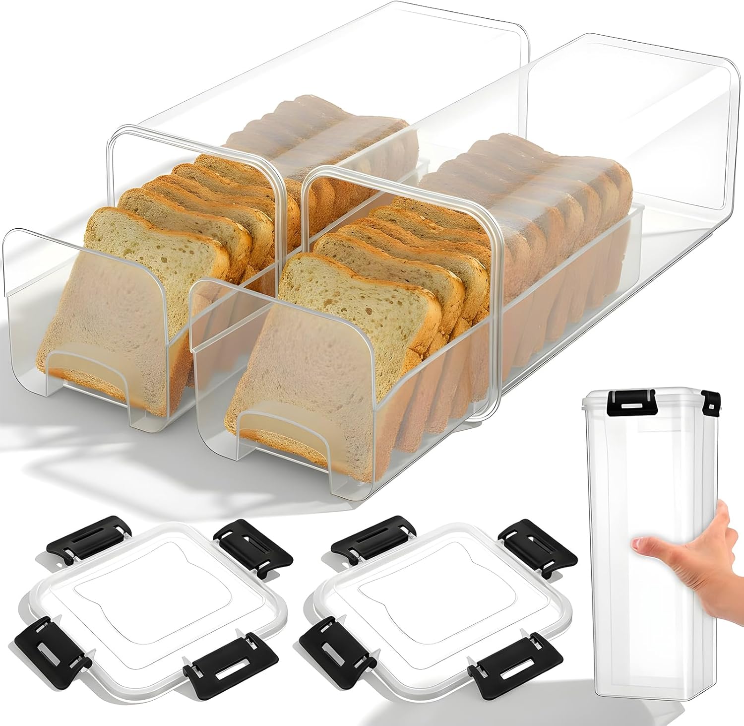 Drawer Organizer Tray - Contenedor para Guardar Pan con Tapa