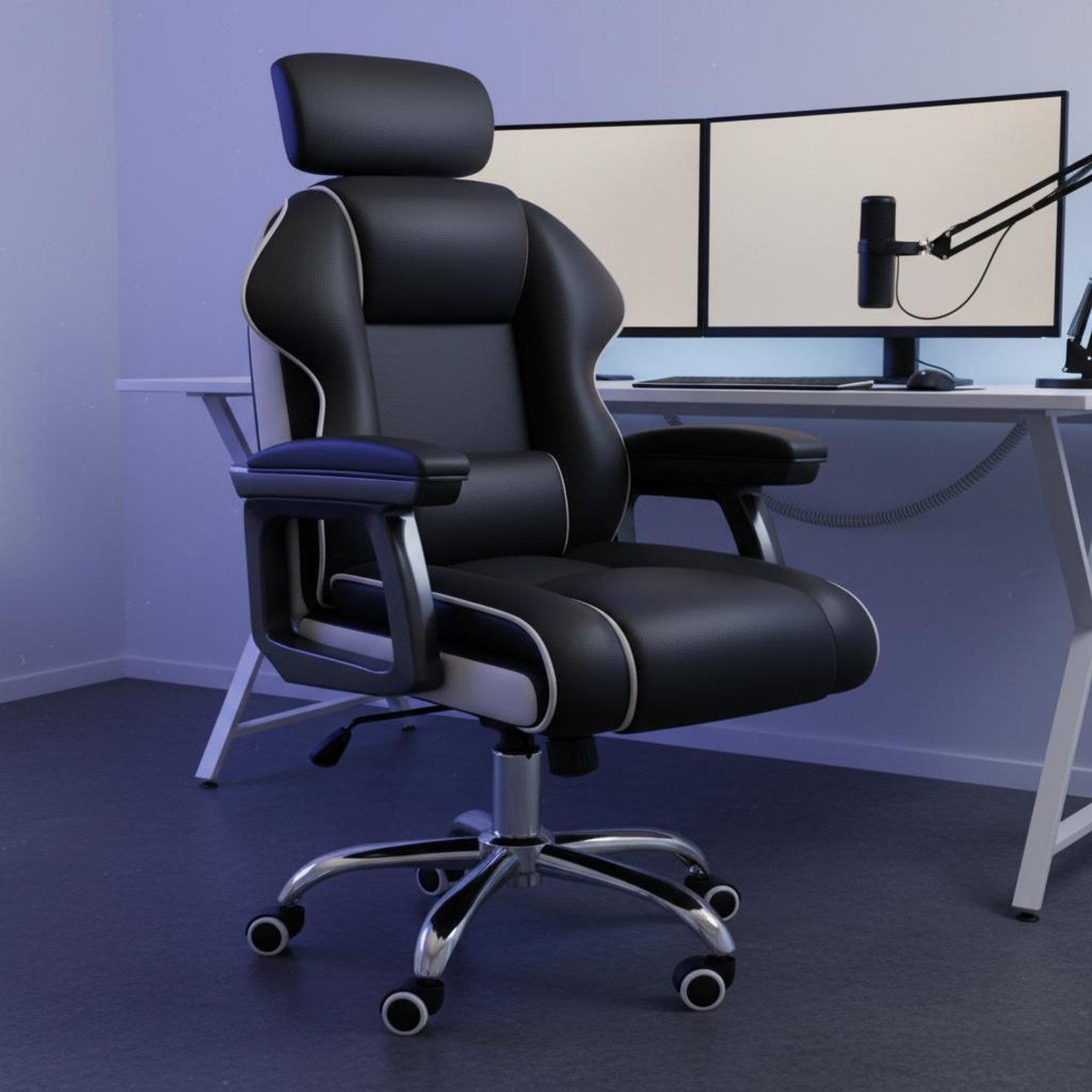 Office Furniture Commercial - Silla de Juego Ergonómica, Altura Ajustable,