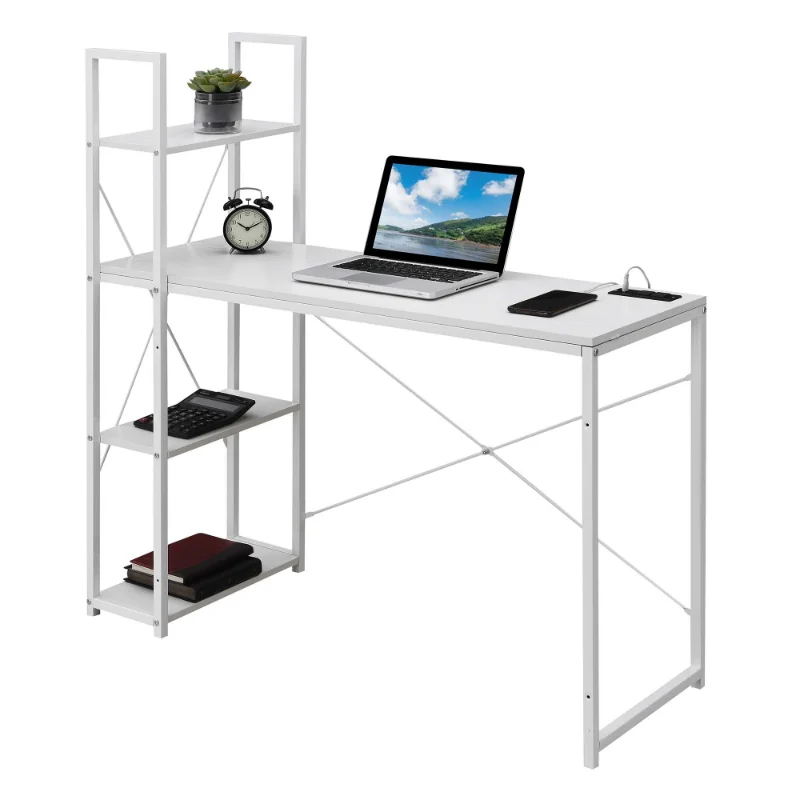 Office Furniture Com - Estación De Trabalho Com Prateleiras, Mobiliario