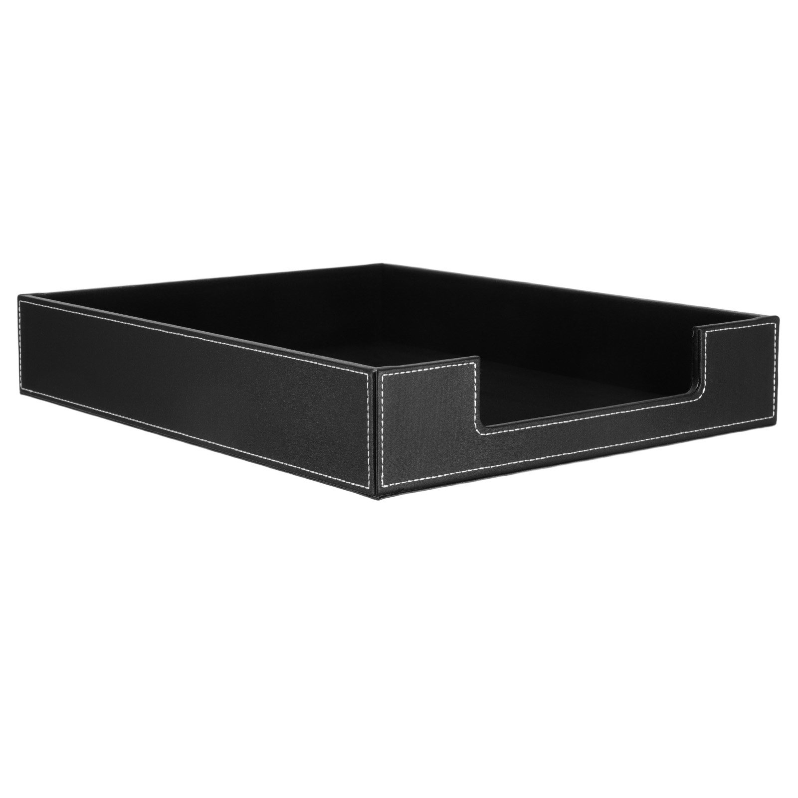 Desktop Filing Tray - Bandeja de escritorio negra de PU
