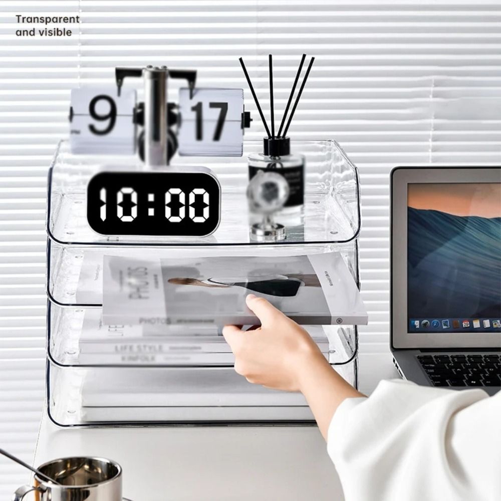 Desktop Filing Tray - Bandeja transparente para archivos de escritorio,