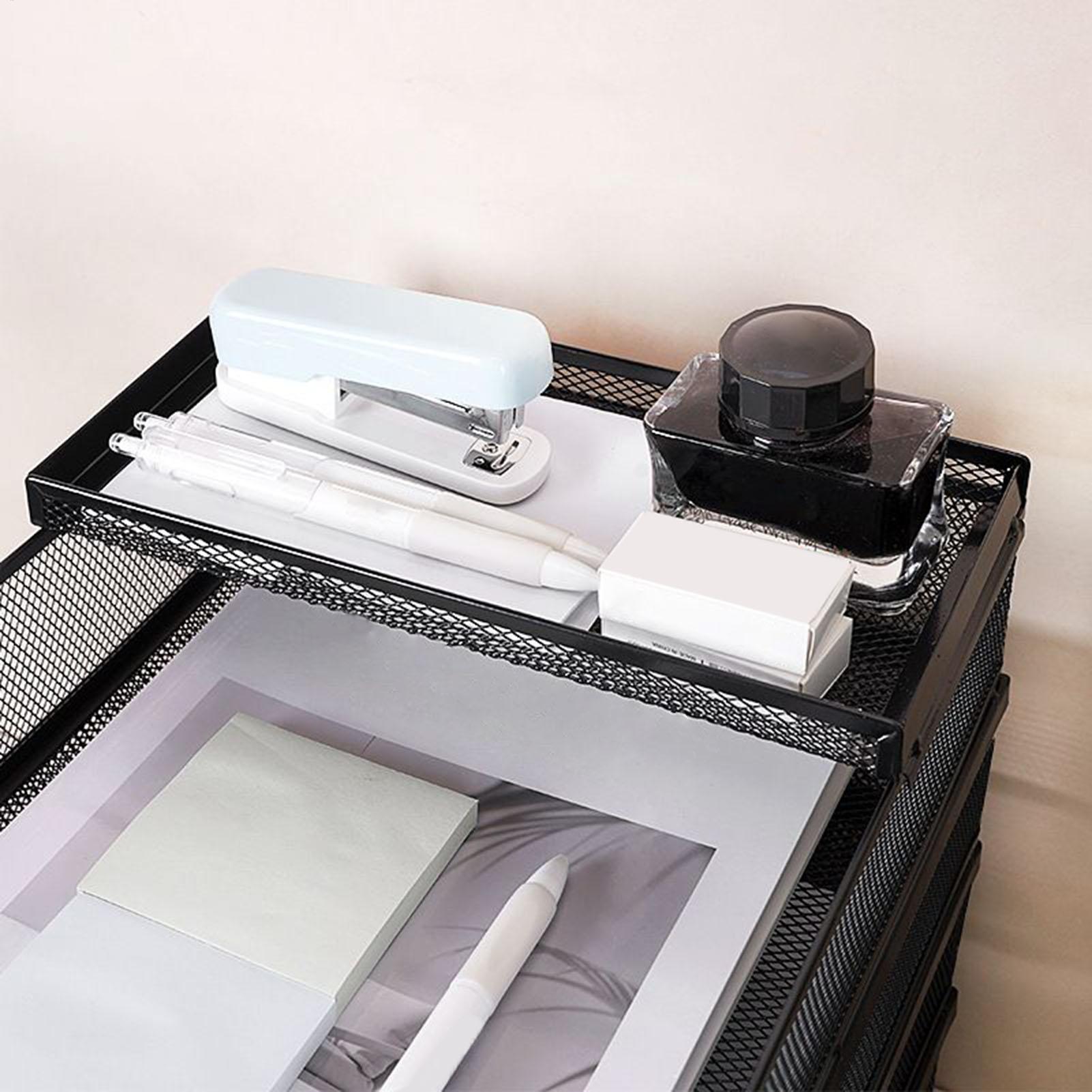 Drawer Organizer Tray - Bandejas de escritorio de malla metálica,