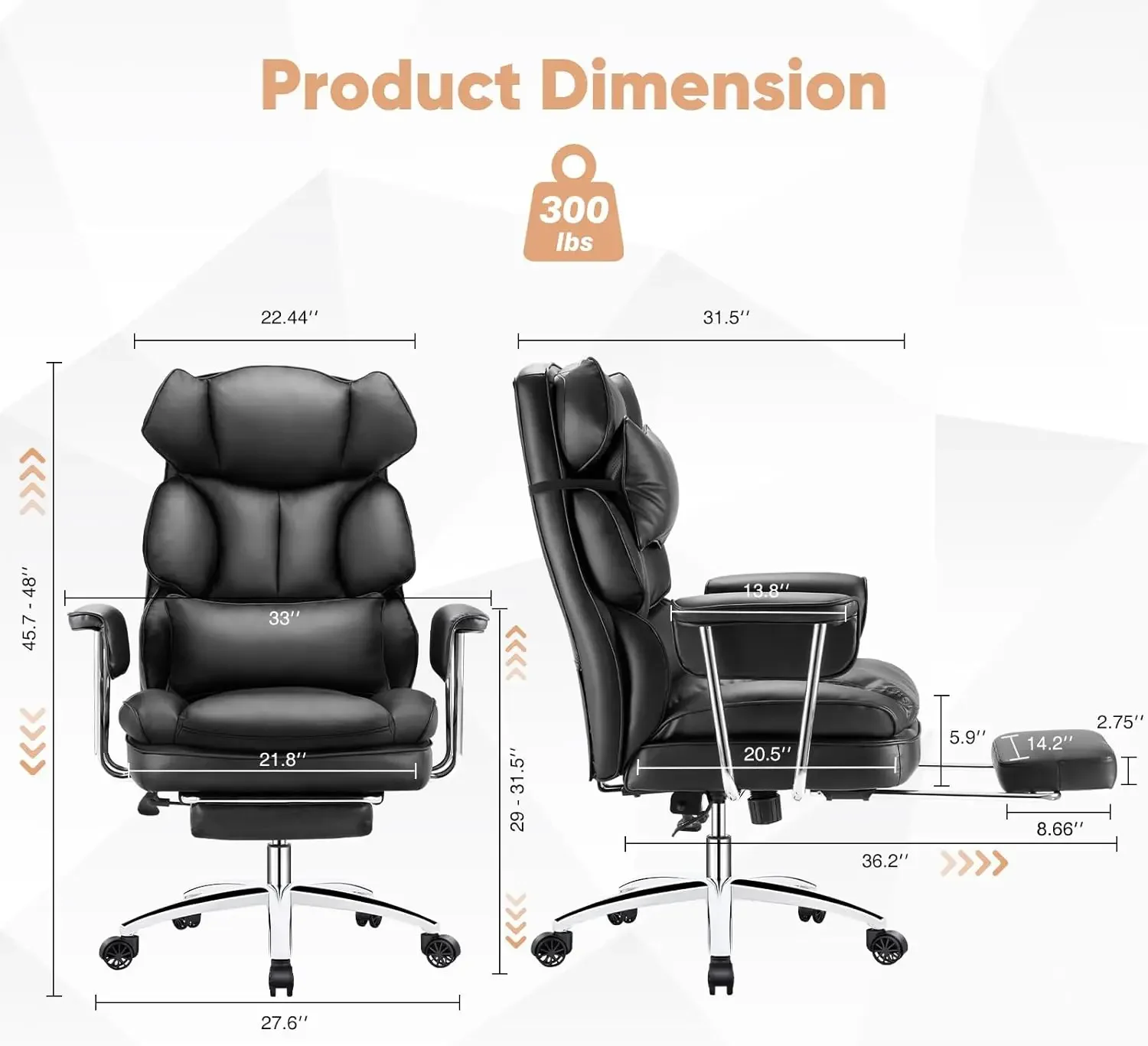 Silla de Oficina Ejecutiva par - Office Furniture Com reseña y precio