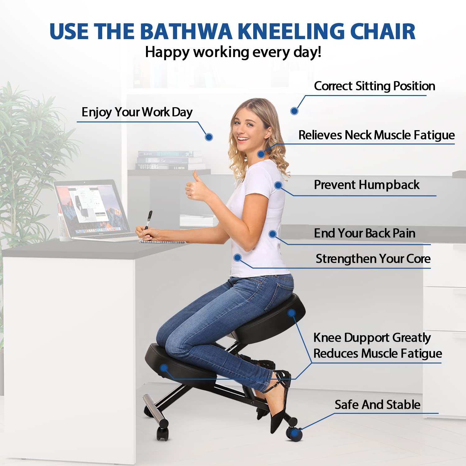 Silla Ergonómica para Arrodill - Office Furniture Commercial reseña y precio