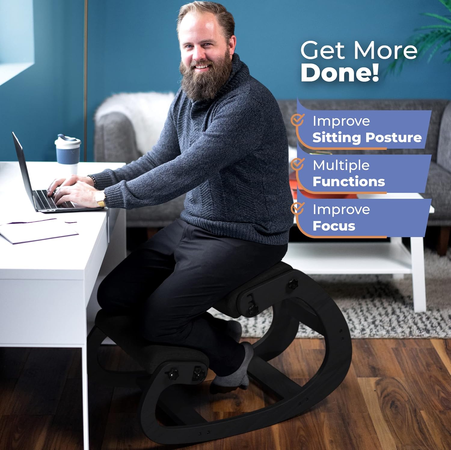 Silla ergonómica de madera par - Office Furniture Commercial reseña y precio