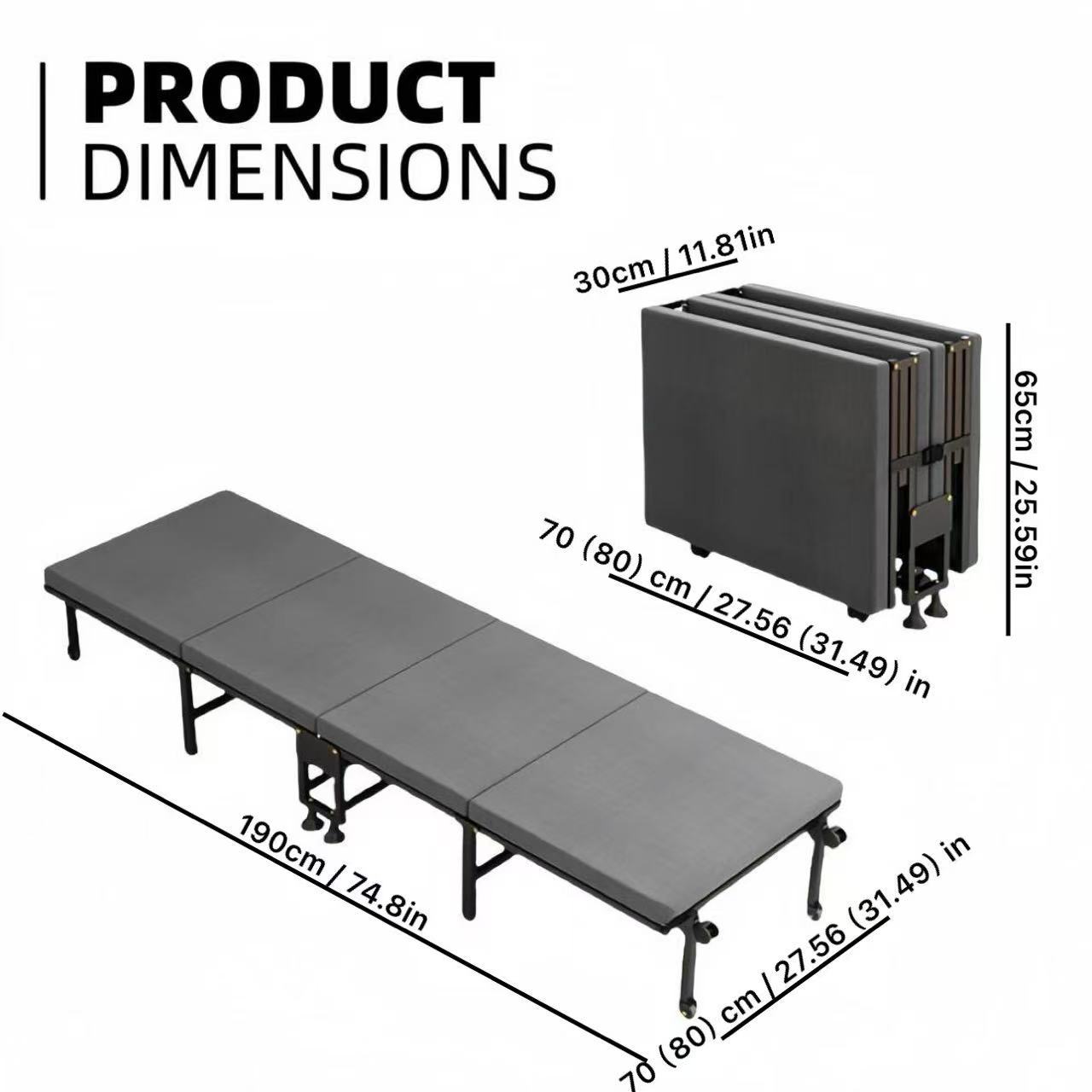 Cama plegable de cuatro pliegu - Office Furniture At Home reseña y precio