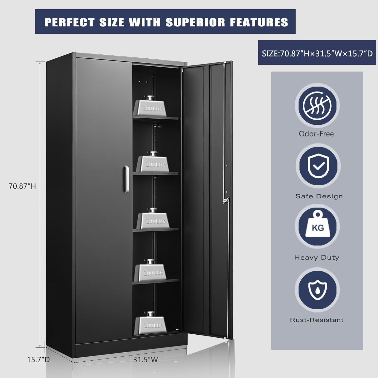 Armario de almacenamiento metá - Locker Storage Metal reseña y precio