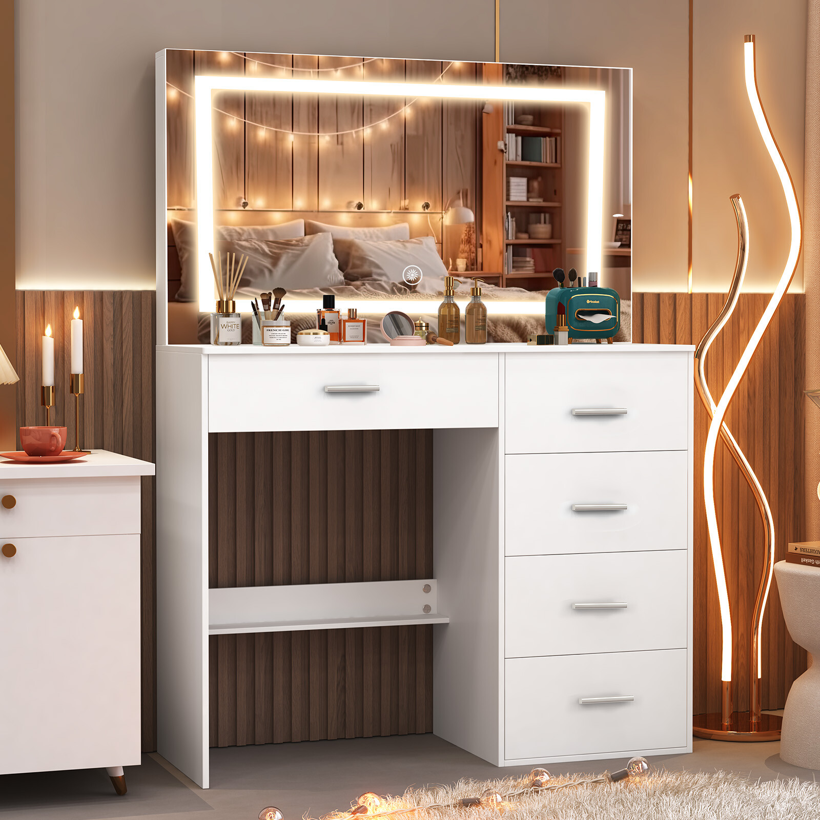 Tocador de Maquillaje Moderno  - Office Furniture Now reseña y precio